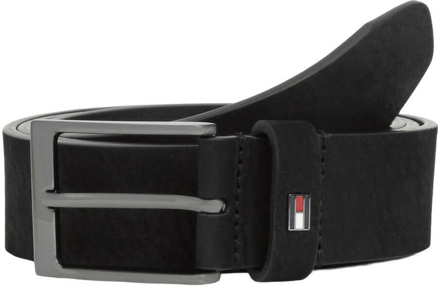 Tommy Hilfiger nubuck riem Layton zwart