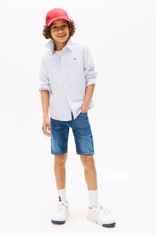 Tommy Hilfiger Overhemd met lange mouwen FLEX ITHACA SHIRT LS met streepjespatroon logo-borduursel