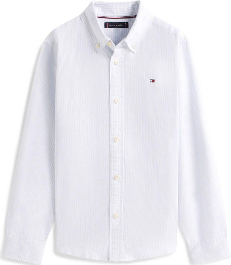 Tommy Hilfiger Overhemd met lange mouwen FLEX ITHACA SHIRT LS met streepjespatroon logo-borduursel