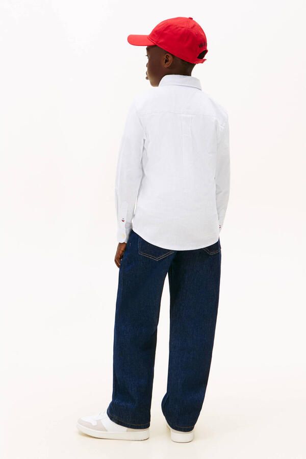 Tommy Hilfiger Overhemd met lange mouwen FLEX ITHACA SHIRT LS met streepjespatroon logo-borduursel - Foto 2