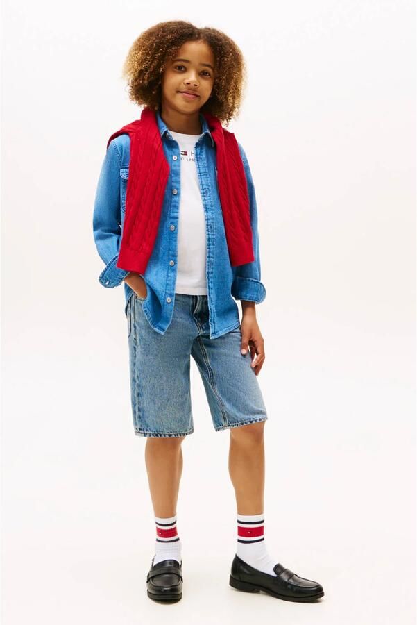 Tommy Hilfiger Teens Regular fit jeansoverhemd van puur katoen - Foto 2