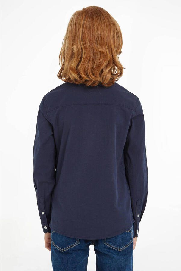 Tommy Hilfiger Overhemd met lange mouwen SOLID STRETCH POPLIN SHIRT L S met logo-borduurwerk voor kinderen tot 16 jaar - Foto 2
