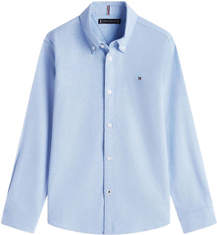 Tommy Hilfiger Overhemd met lange mouwen STRETCH OXFORD SHIRT L S Kinderen tot 16 jaar button-down kraag lange mouwen logo-vlag