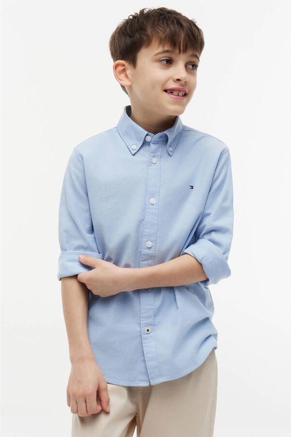 Tommy Hilfiger Overhemd met lange mouwen BOYS STRETCH OXFORD SHIRT L S Kinderen tot 16 jaar button-down kraag lange mouwen logo-vlag - Foto 3