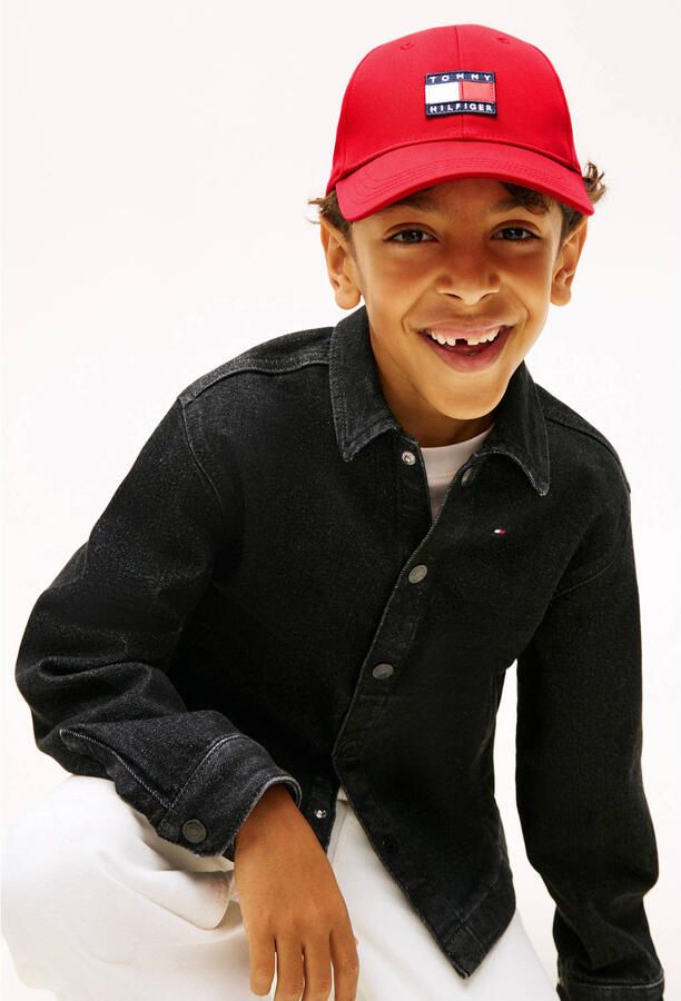 Tommy Hilfiger pet met vlaglogo rood - Foto 2