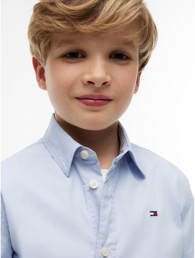 Tommy Hilfiger poplin overhemd lichtblauw - Foto 2