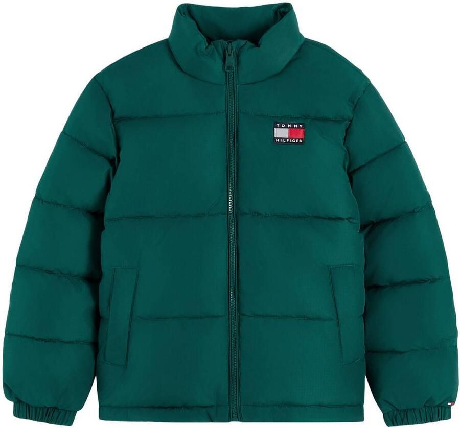 Tommy Hilfiger pufferjas groen Jongens Polyester Opstaande kraag Effen - Foto 3