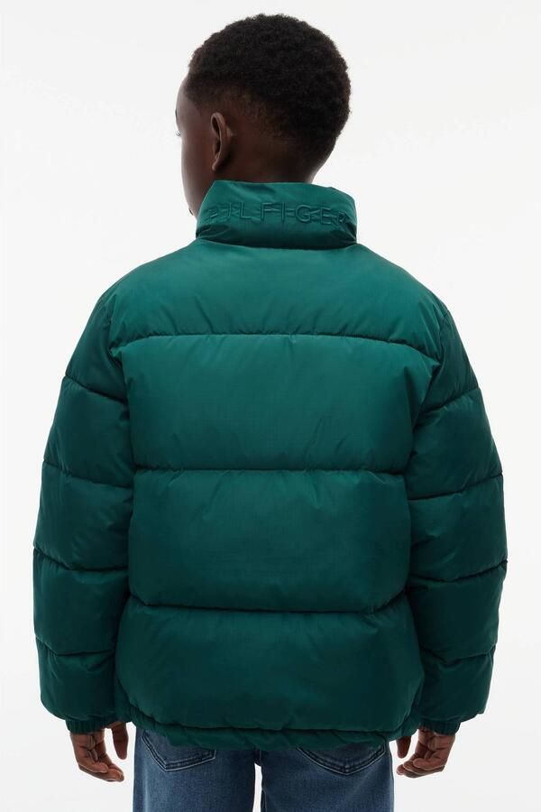 Tommy Hilfiger pufferjas groen Jongens Polyester Opstaande kraag Effen - Foto 5