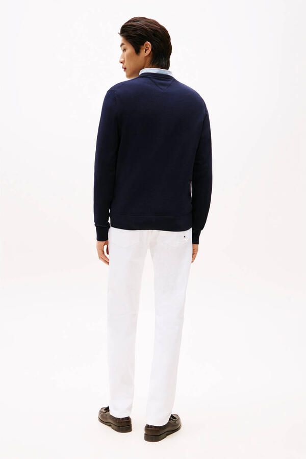 Tommy Hilfiger Trui met ronde hals ESSENTIAL COTTON CREW NECK 100% katoen crewneck regular fit premium mode