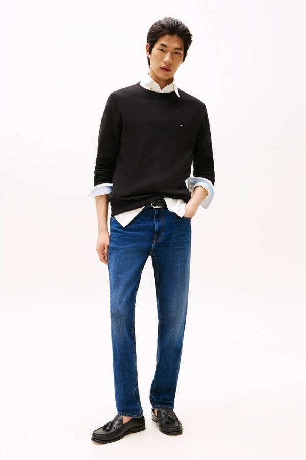 Tommy Hilfiger Trui met ronde hals ESSENTIAL COTTON CREW NECK 100% katoen crewneck regular fit premium mode