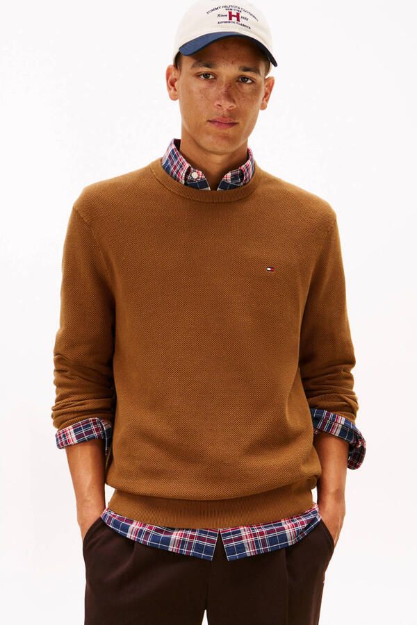 Tommy Hilfiger Regular fit gebreide pullover van zuiver katoen - Foto 3