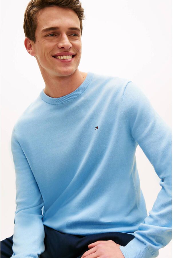 Tommy Hilfiger pullover trui fijn gebreid lichtblauw - Foto 2