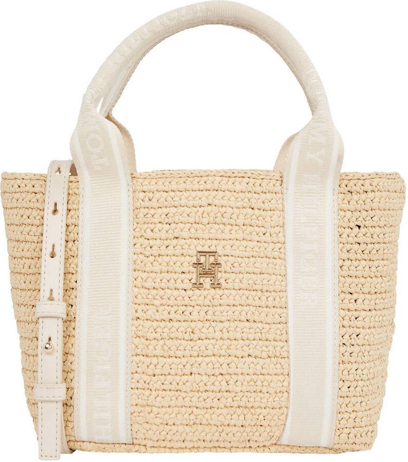 Tommy Hilfiger raffia mini handtas TH Spring naturel - Foto 3
