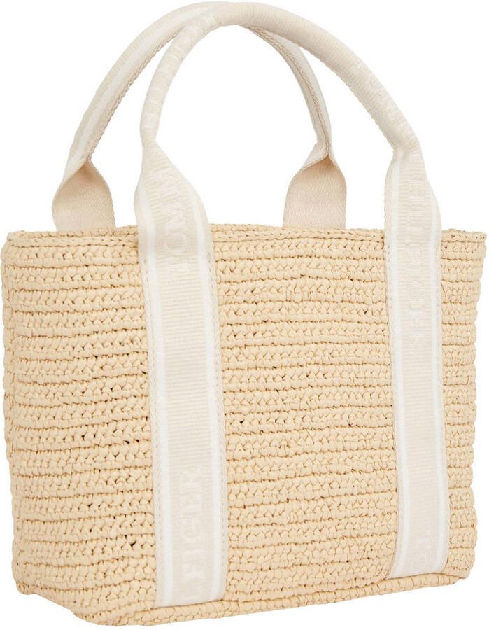 Tommy Hilfiger raffia mini handtas TH Spring naturel