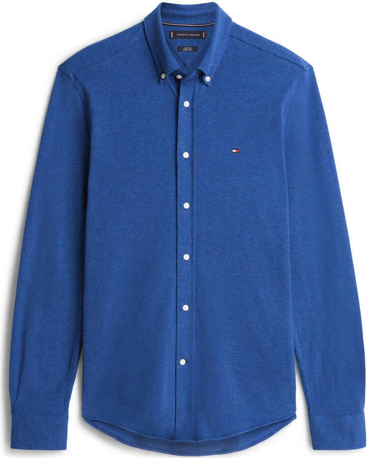 Tommy Hilfiger Regular casual overhemd donkerblauw