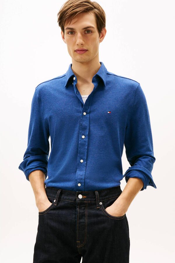 Tommy Hilfiger Regular casual overhemd donkerblauw - Foto 2
