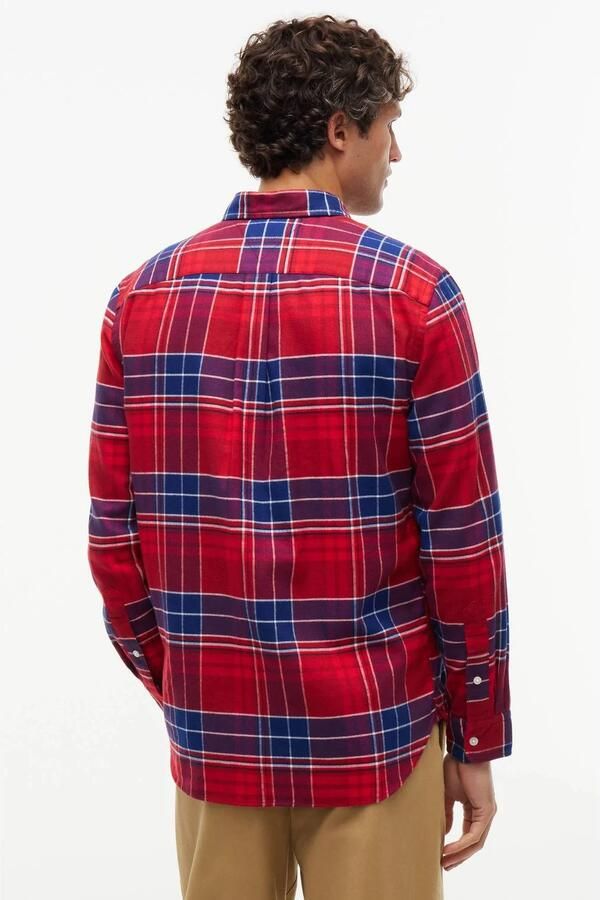 Tommy Hilfiger regular fit geruit flanel overhemd regatta rood - Foto 2