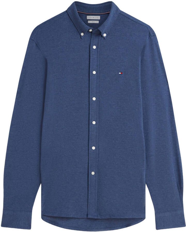 Tommy Hilfiger regular fit overhemd donkerblauw