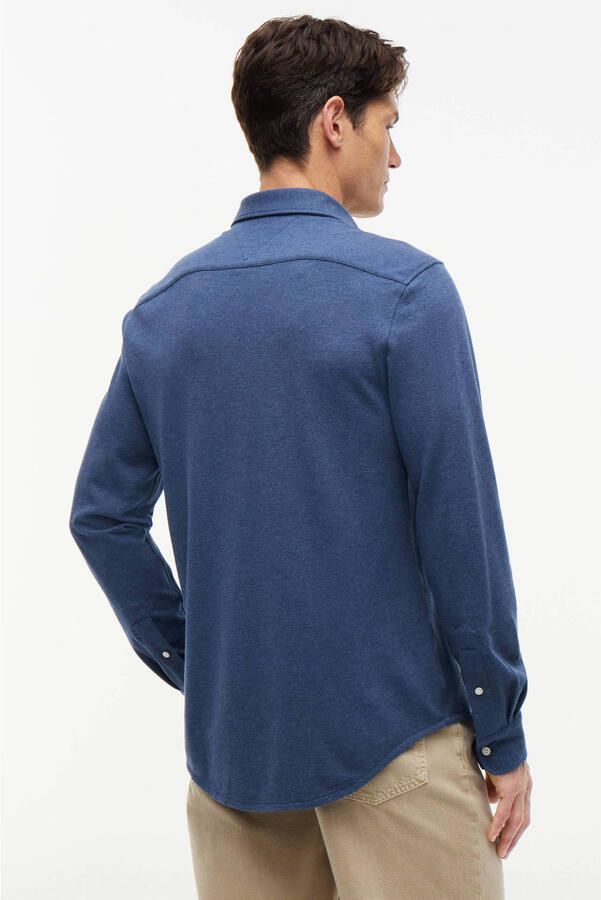 Tommy Hilfiger regular fit overhemd donkerblauw - Foto 3