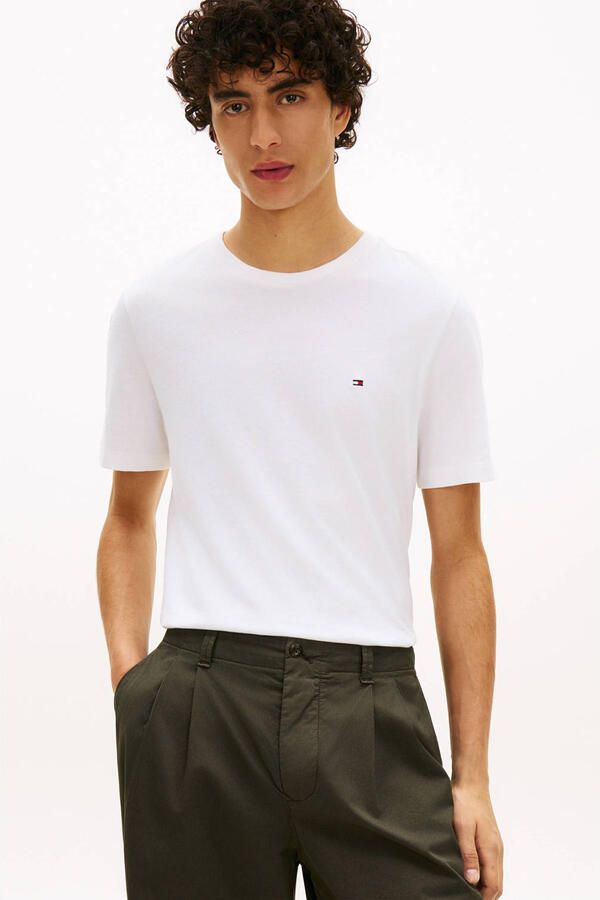 TOMMY JEANS T-shirt TJM ESSENTIAL SOLID TEE met ronde hals en subtiele logo-vlag - Foto 4