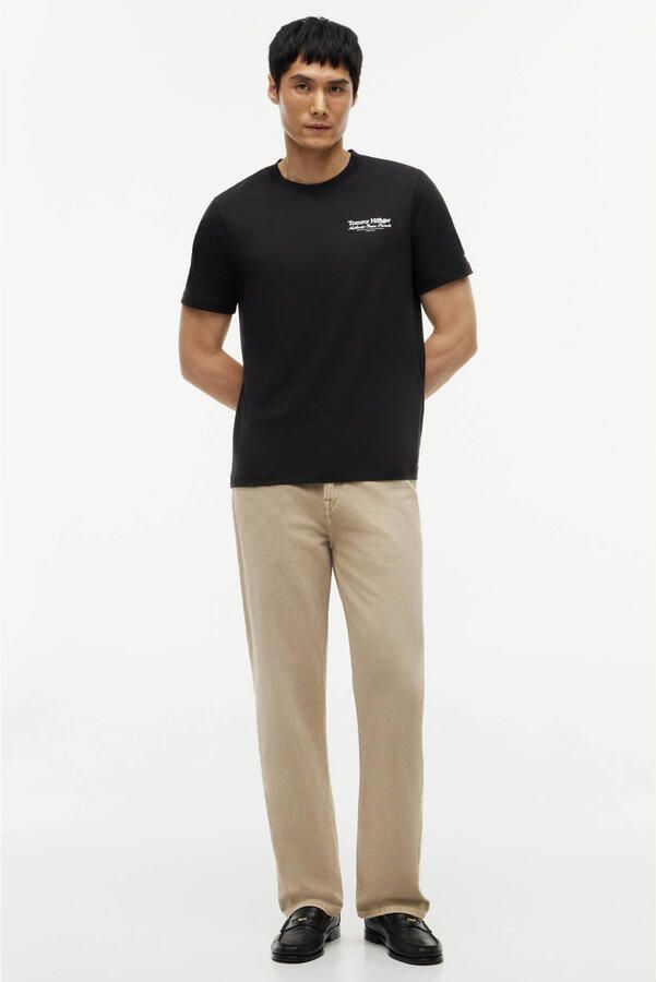 Tommy Hilfiger regular fit T-shirt met backprint zwart - Foto 2