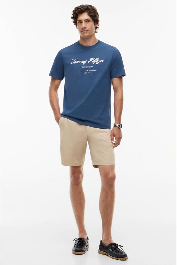 Tommy Hilfiger T-shirt SCRIPT LOGO TEE met opgestikt logo