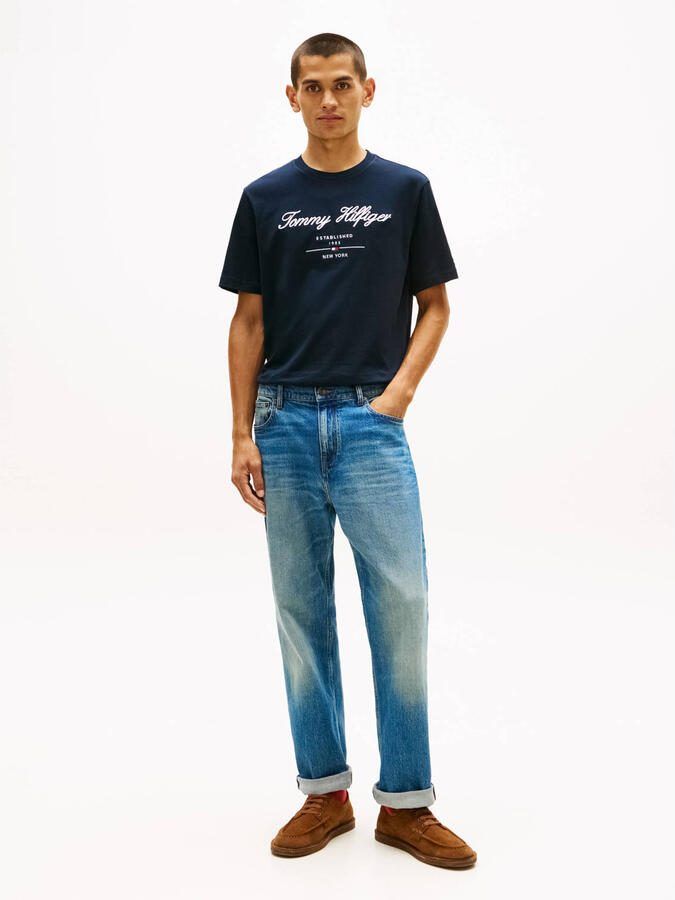 Tommy Hilfiger Embroidered Script T-Shirt Navy- Heren Navy - Foto 2