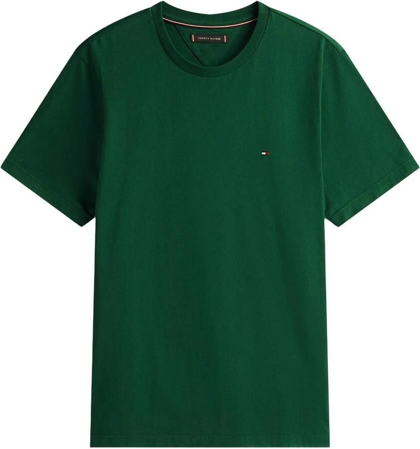 Tommy Hilfiger T-shirt ESSENTIAL REG FIT SOLID TEE met borduursel en ronde hals
