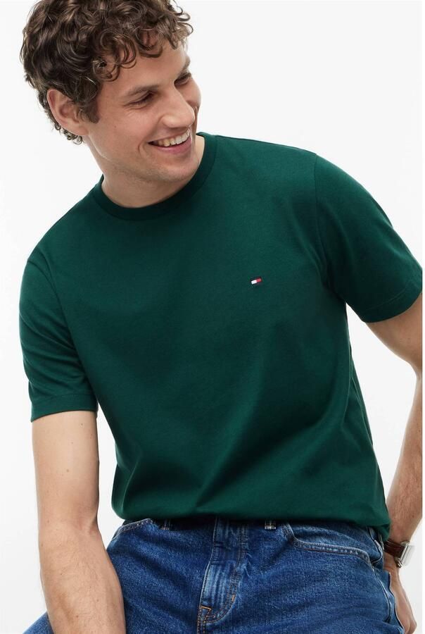 Tommy Hilfiger T-shirt ESSENTIAL REG FIT SOLID TEE met borduursel en ronde hals - Foto 2