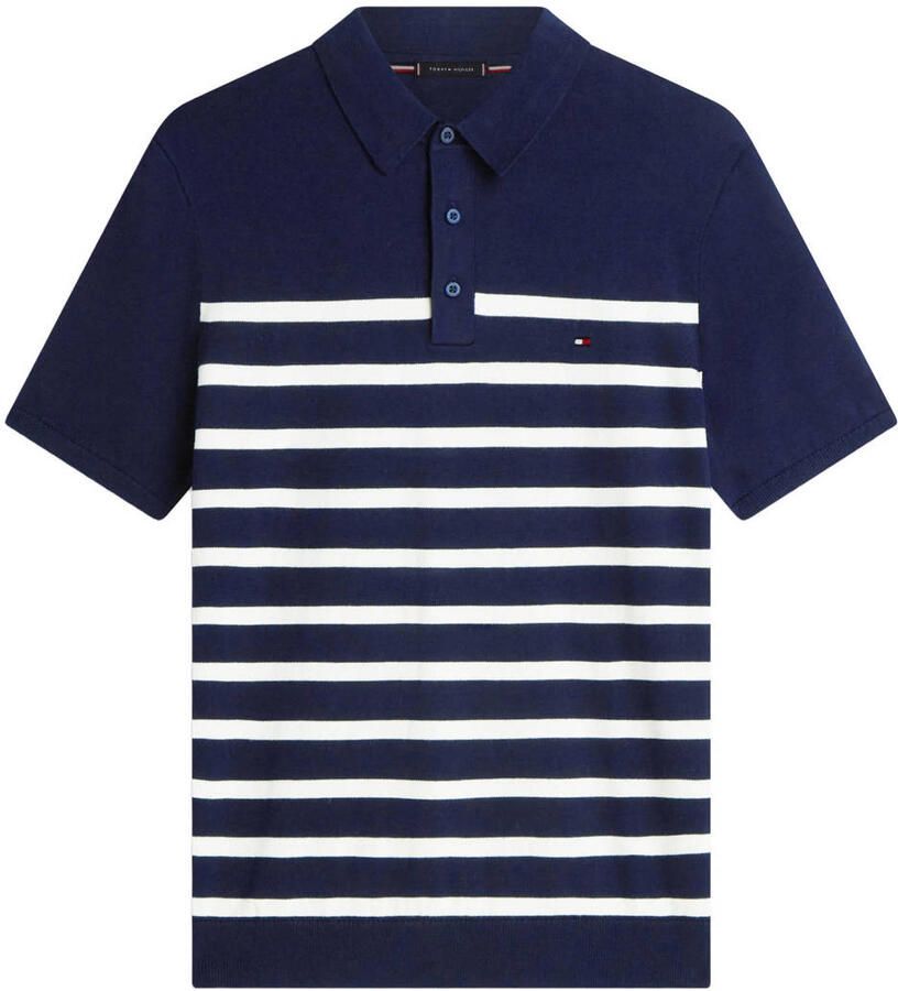 Tommy Hilfiger regular fit gebreid poloshirt van puur katoen