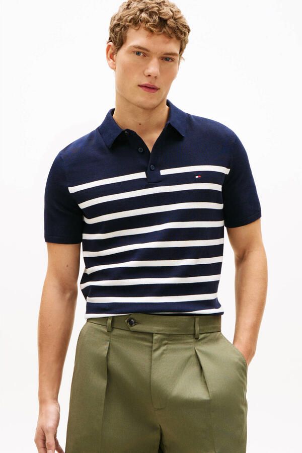 Tommy Hilfiger regular fit gebreid poloshirt van puur katoen - Foto 3
