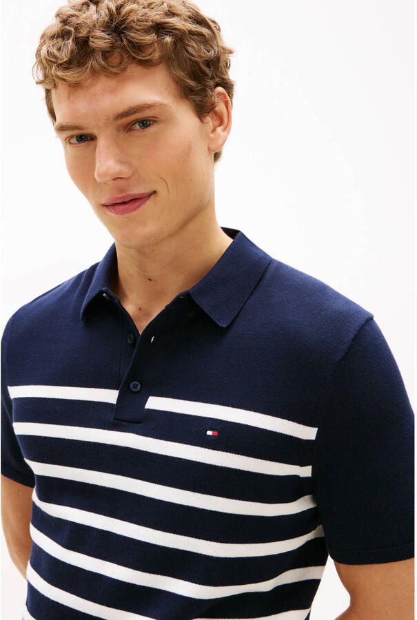 Tommy Hilfiger regular fit gebreid poloshirt van puur katoen - Foto 2