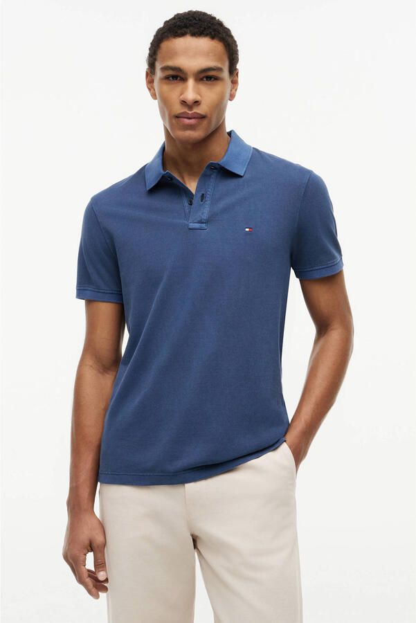 Tommy Hilfiger regular polo blauw - Foto 3