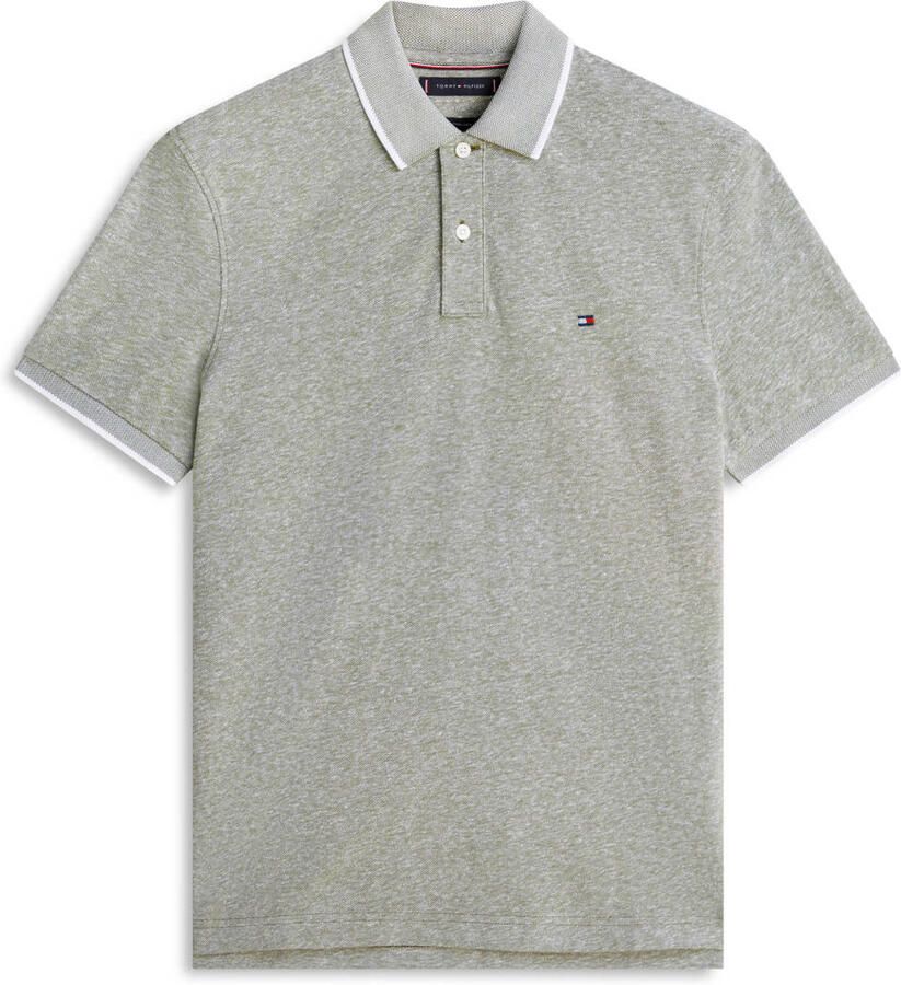 TOMMY HILFIGER Heren Polo's & T-shirts Cotton Linen Pique Reg Polo Grijs - Foto 5