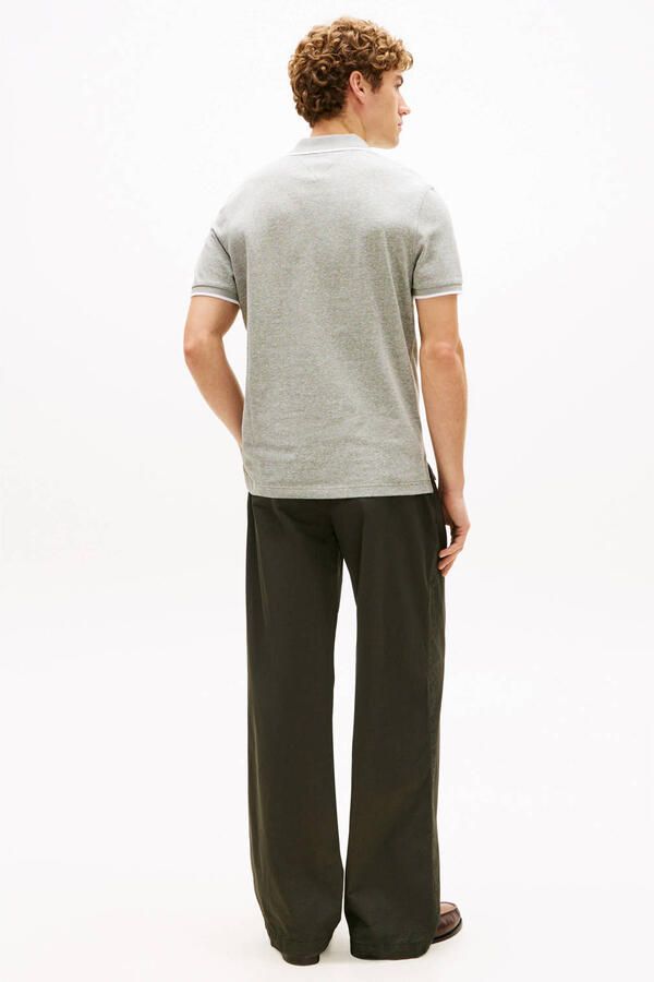 TOMMY HILFIGER Heren Polo's & T-shirts Cotton Linen Pique Reg Polo Grijs - Foto 7