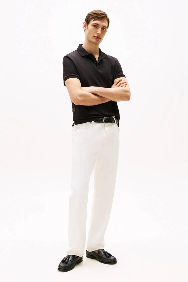 Tommy Hilfiger Zwarte poloshirt met korte mouwen Black Heren