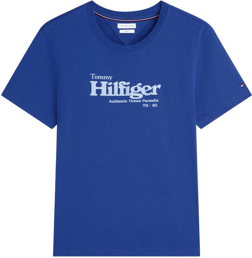 Tommy Hilfiger regular T-shirt blauw