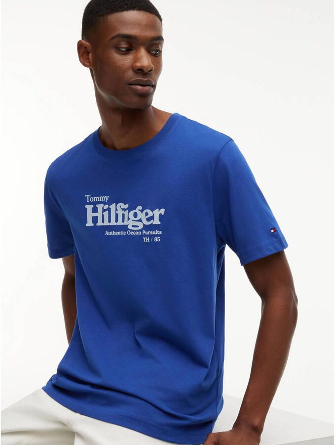 Tommy Hilfiger regular T-shirt blauw - Foto 2