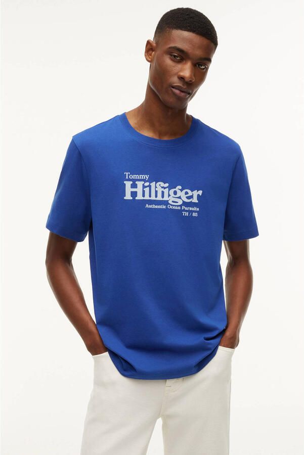 Tommy Hilfiger regular T-shirt blauw - Foto 3