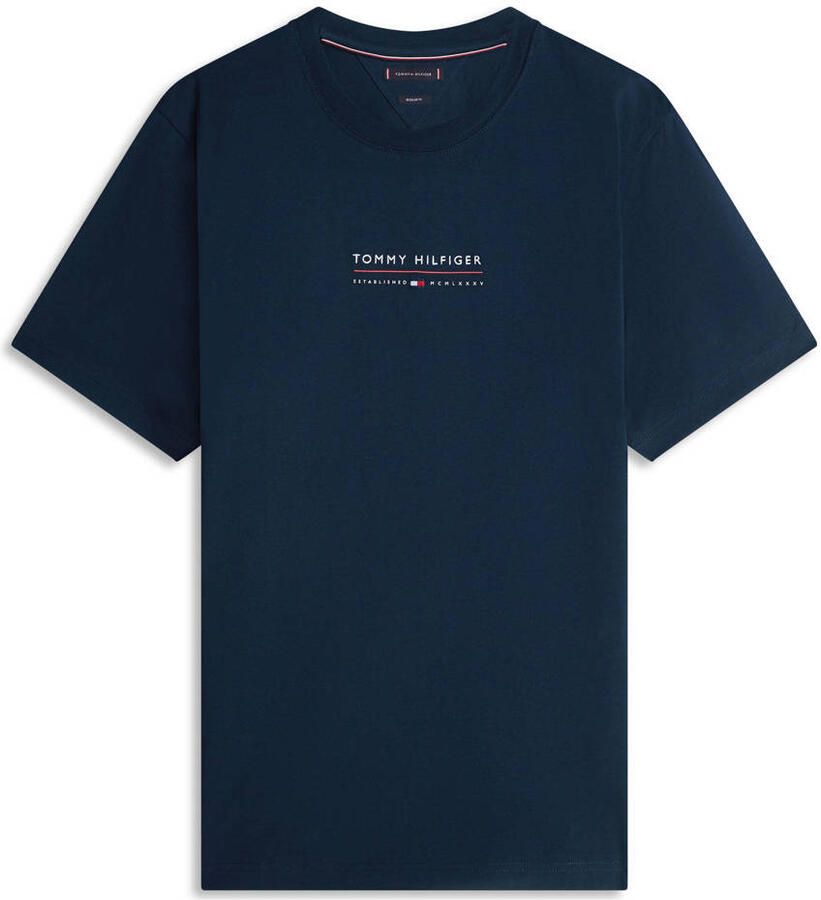 TOMMY HILFIGER Heren Polo's & T-shirts Brand Love Lockup Tee Donkerblauw - Foto 5