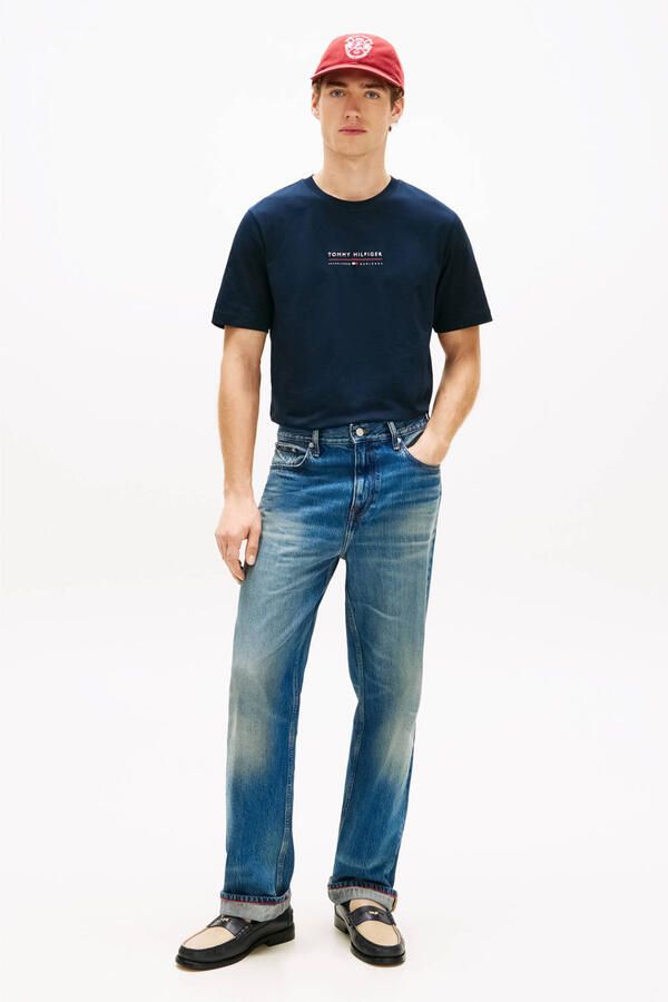 TOMMY HILFIGER Heren Polo's & T-shirts Brand Love Lockup Tee Donkerblauw - Foto 7