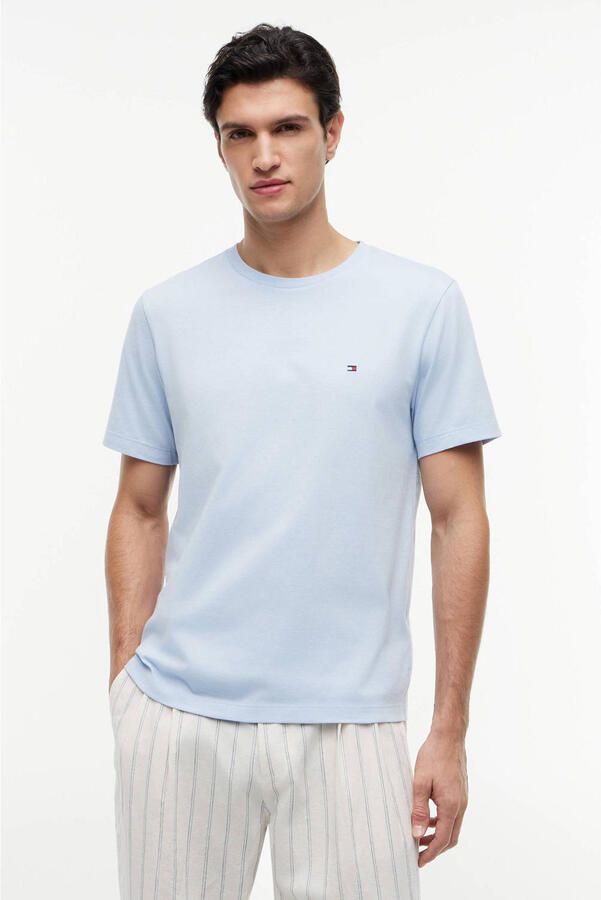 TOMMY HILFIGER Heren Polo's & T-shirts Ess Seasonal Reg Fit Solid Tee Lichtblauw - Foto 3