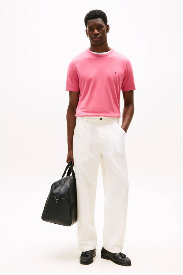 Tommy Hilfiger T-shirt ESSENTIAL REG FIT SOLID TEE met borduursel en ronde hals - Foto 1