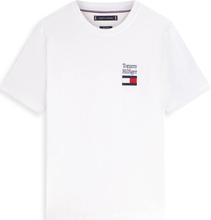 TOMMY HILFIGER Heren Polo's & T-shirts Brand Love Text Stack Tee Wit - Foto 5