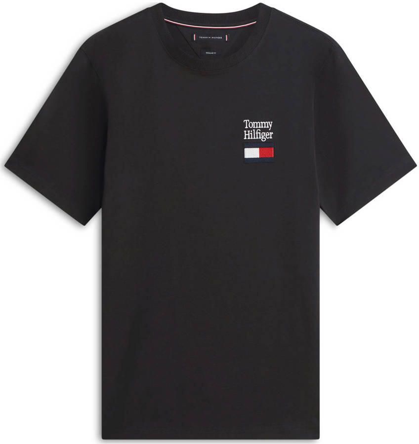 Tommy Hilfiger regular T-shirt zwart