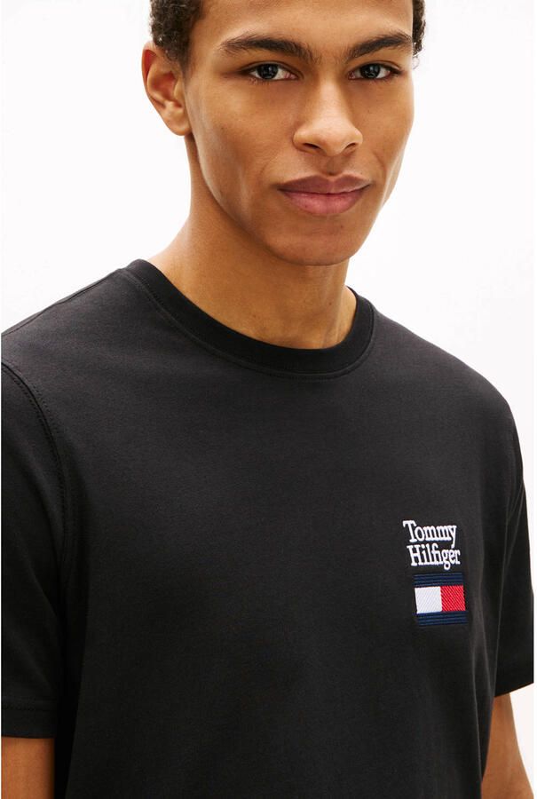 Tommy Hilfiger regular T-shirt zwart - Foto 2