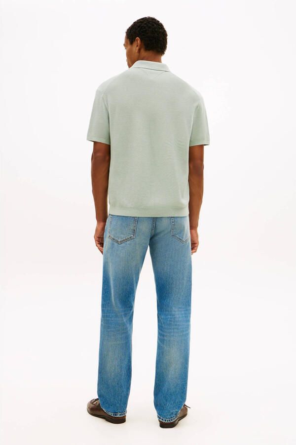 Tommy Hilfiger relaxed polo gebreid groen - Foto 2