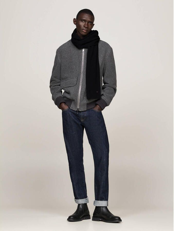 Tommy Hilfiger Gebreide sjaal TH FLAG PIMA COTTON CASH SCARF met logo-borduring met kasjmiergehalte unisex - Foto 2
