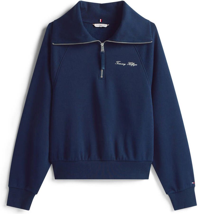 Tommy Hilfiger Classic Script Fleece Half Knit Sweater Dames