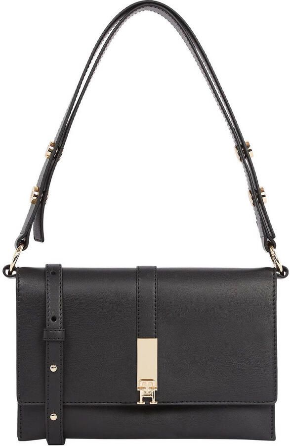 Tommy Hilfiger Schoudertas TH HERITAGE SHOULDER BAG dames avondtas clutch mini bag handtas goudkleurige details - Foto 3